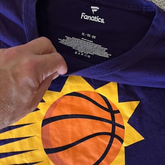retro vintage Fanatics killer phoenix suns nba big Logo T shirt XL🏀 KD Durant - Picture 3 of 3